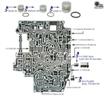 76999-MED AOD, FIOD valve body, medium end plug kit.
