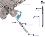 A904, A500, A518, A618, A727, 42RE, 46RE, 47RE Valve body detent ball & sleeve kit